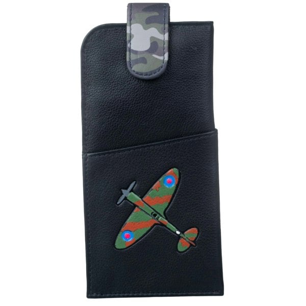 Mala Leather Spitfire Plane Leather Glasses Case – Wide Fit