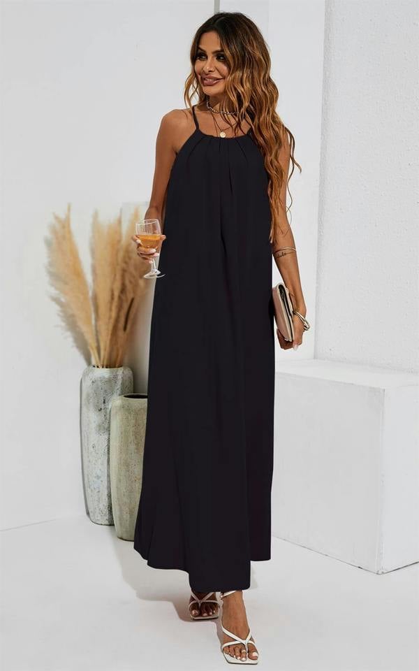 FS Collection Cold Shoulder Maxi Dress In Black
