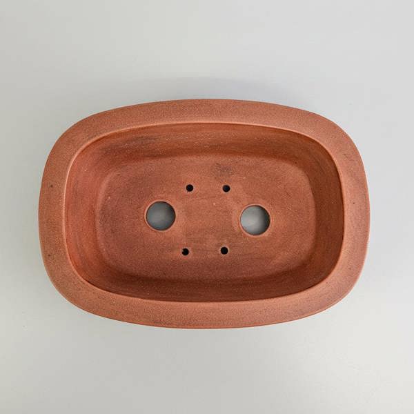 Yorkshire Bonsai Premium 23cm Bonsai Pot | Rectangle | Handmade, Machine Stamped | Iron Oxide Finish | 23cm x 16cm x 7cm