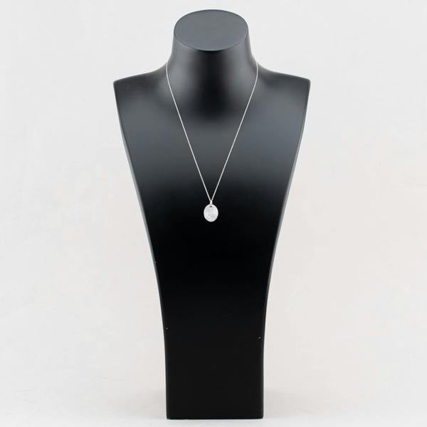 T. H. Baker 9ct White Gold Certified 1.00ct Lab Grown Diamond Oval Pendant Necklace LGP45518-100 (WG)
