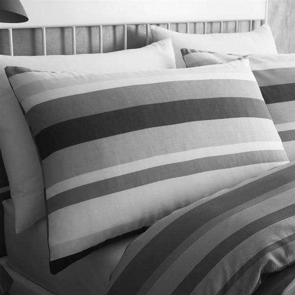 Simply Stripes Charcoal Duvet Cover Set