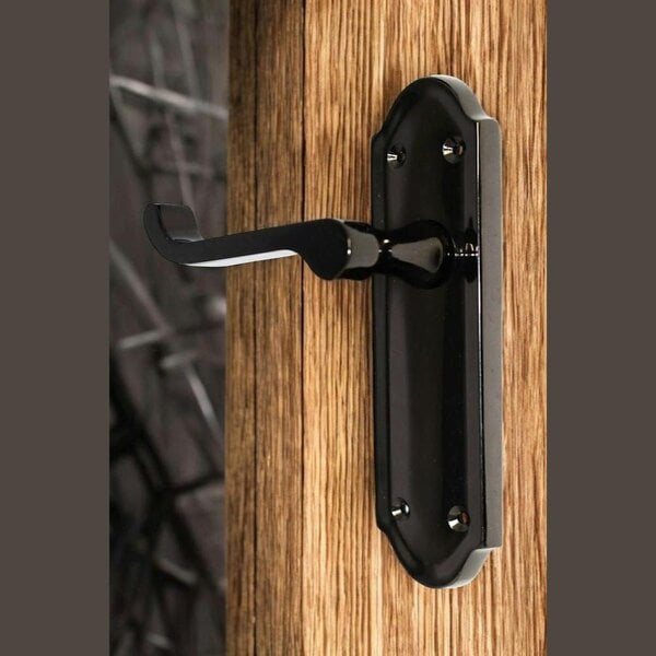 EDH Door Hardware Black Nickel Internal Door Handles Ashford Style Lever Latch – Epsom Pair Set