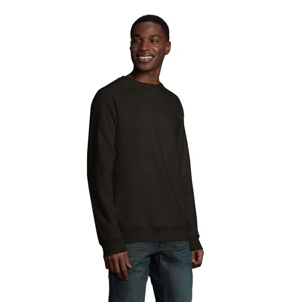 SOLS Unisex Adult Space Organic Raglan Sweatshirt - Black
