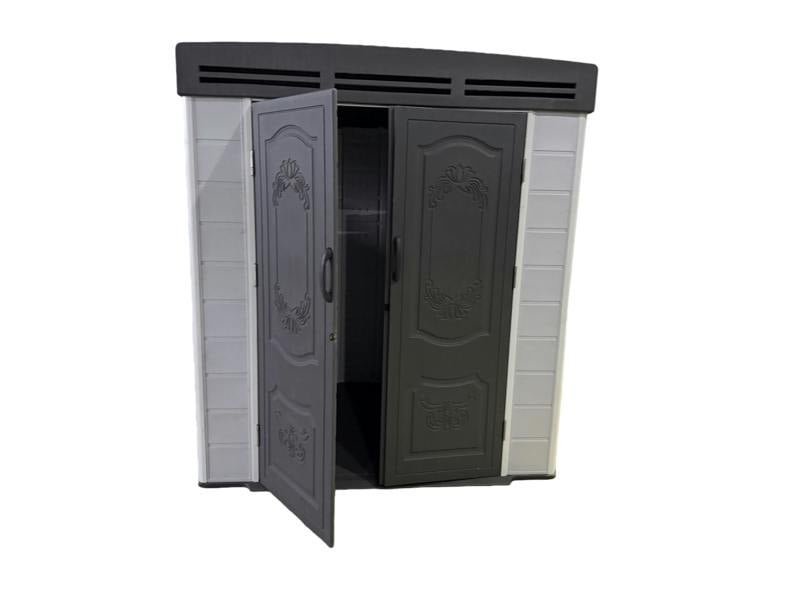 6x4ft plastic shed with window and aluminium structured support - Madefor.Living