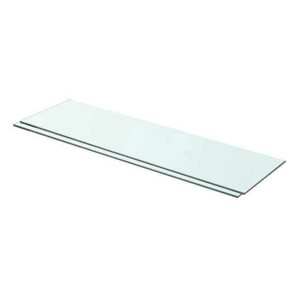Berkfield Shelves 2 pcs Panel Glass Clear 70x20 cm