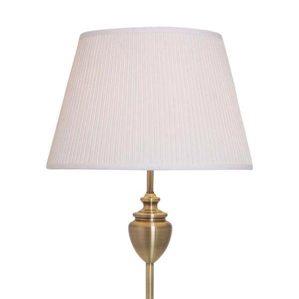 Pagazzi Lighting Giona Antique Brass & White Floor Lamp