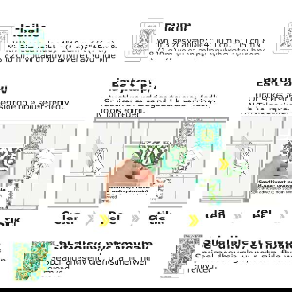 WT1520 - Turkish Green Mosaic Tile Sticker - 15 cm x 15 cm - 24 pcs