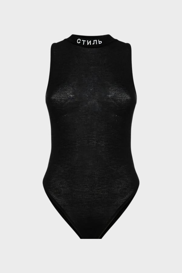 Heron Preston Bodysuit Logo Embroidery Black