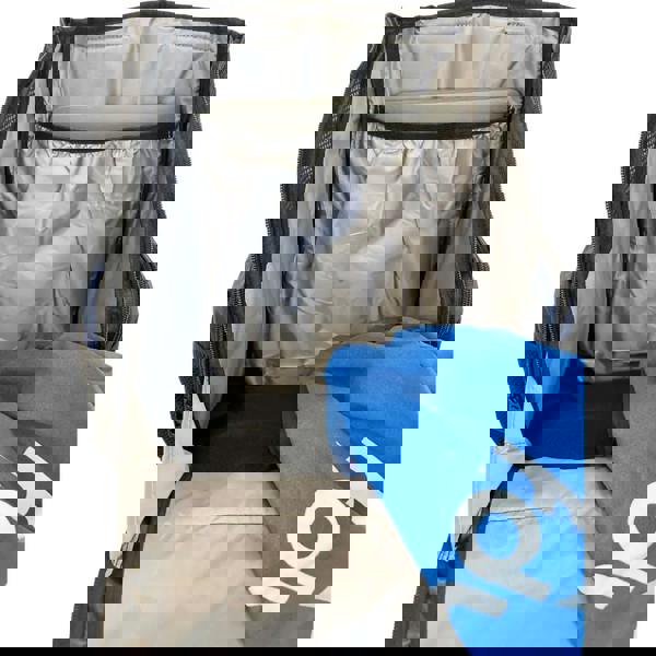 Simply Swim navy backpack with silver black insulated lunch bag