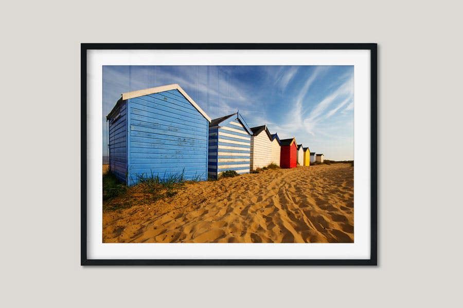 classic seaside art print framed