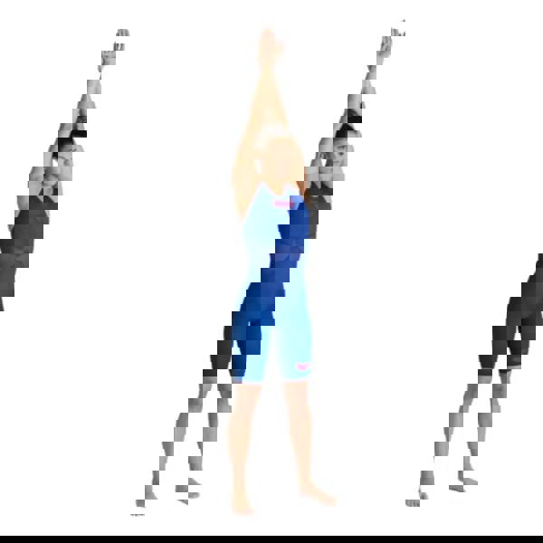 Sleek blue Arena Powerskin Carbon Glide kneeskin triathlon wetsuit