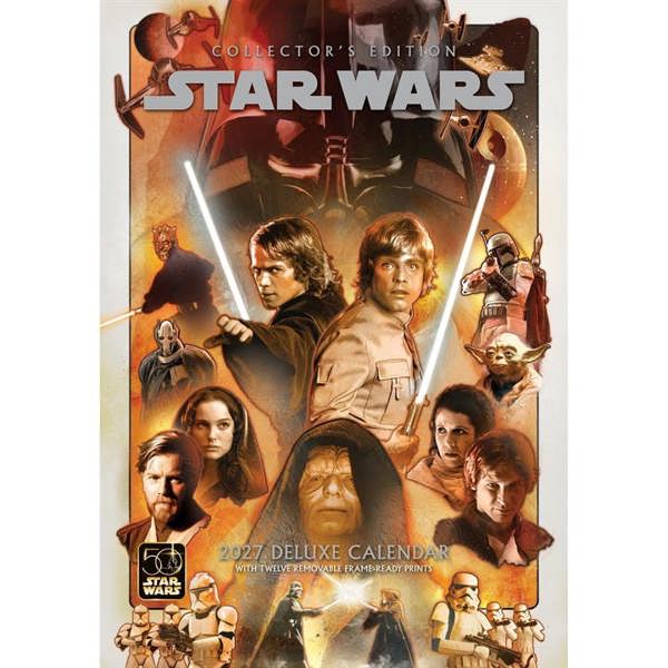 Disney Star Wars, Collector's Edition A3 Calendar 2027, Wall Calendars, Month To View, Entertainment, Gift