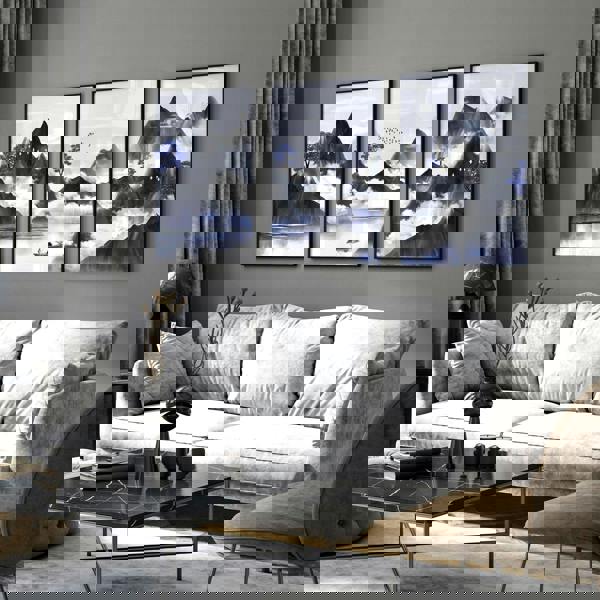 Living room pictures for walls | set of 3 Japanese art prints