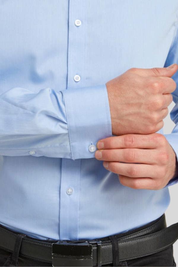 Blue Non-Iron Pure Cotton Twill Shirt