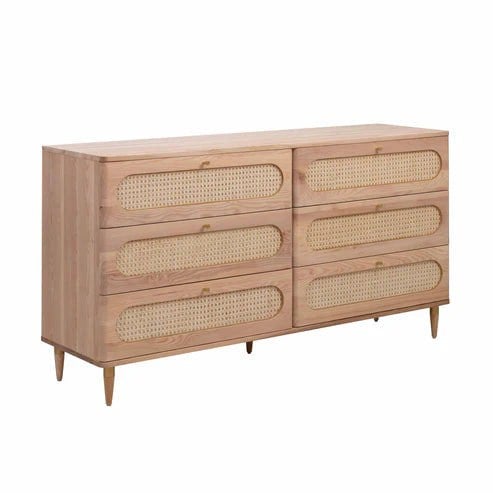 Furniture Edit Carmen Cane 6 Drawer Dresser