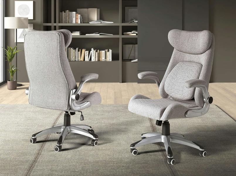 Angel Cerdá Grey fabric swivel office chair 4224
