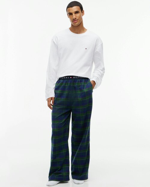 Tommy Hilfiger Flannel Waistband Mens Pyjama Pants - Buffalo Check Evergreen