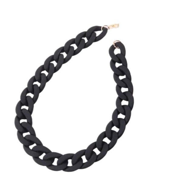 One Of A Kind Club Plain black chunky chain necklace