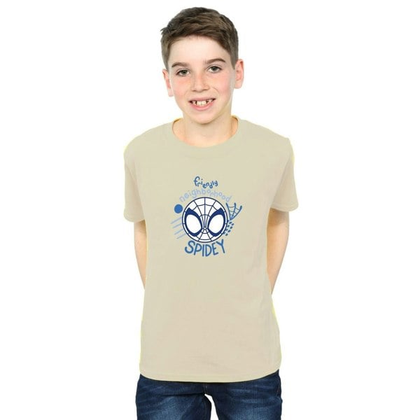 Marvel Boys Spidey And His Amazing Friends Neighbourhood T-Shirt - Sand