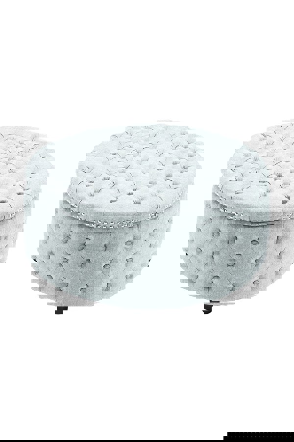 Living and Home Tufted Round Cocktail Footstool