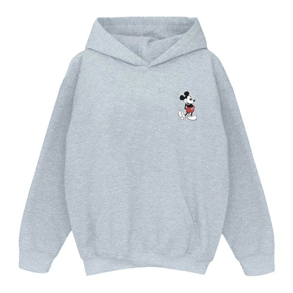 Disney Boys Mickey Mouse Kickin Retro Chest Hoodie - Sports Grey