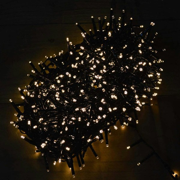 Samuel Alexander 1000 LED 25m Indoor Outdoor Christmas Multi Function Mains Operated String Lights with Timer in Vintage Gold