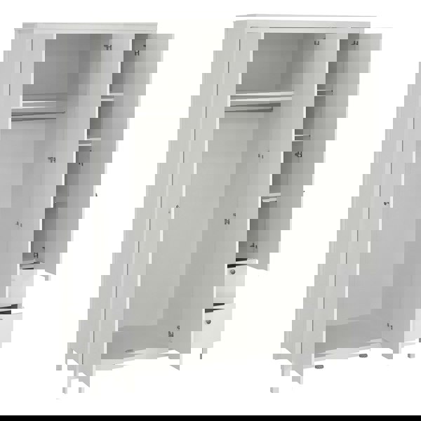 Furniture To Go Madrid Wardrobe with 2 doors + 1 mirror door + 2 drawers White