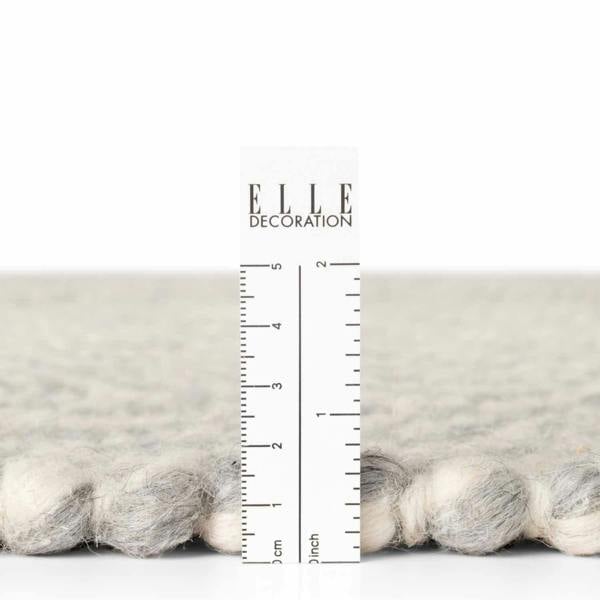 Wool Beans Rug Natural Cream Grey hand-woven, heating insulting rug