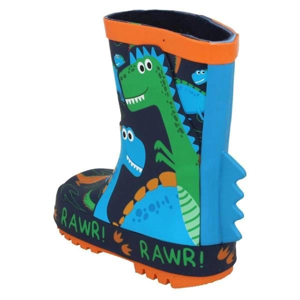 CHARACTER Boys Dinosaur Rawr Wellington Boots GUV22710AA02BSZZ
