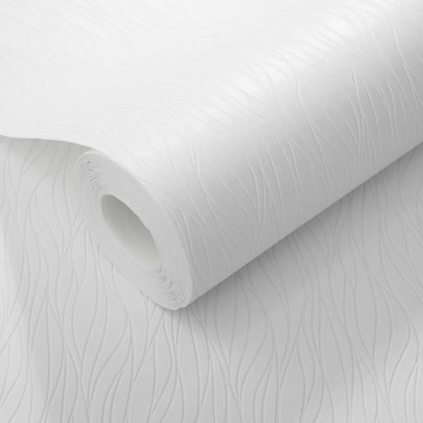 Erismann Fushion Waves Paintable Wallpaper - white
