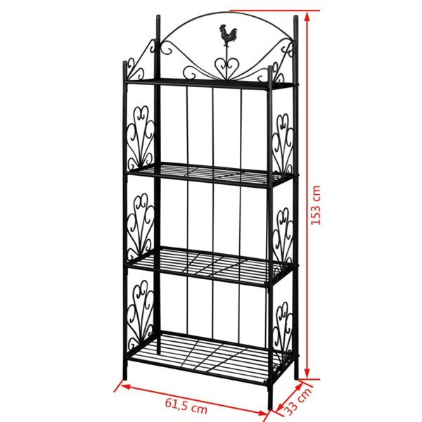 Berkfield Plant Rack Square Black
