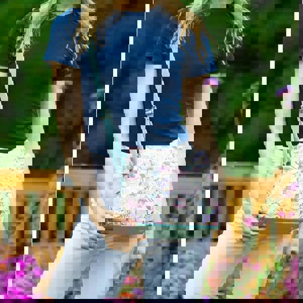 Earth Squared Jacobean Canvas Logan Floral Shoulder Bag