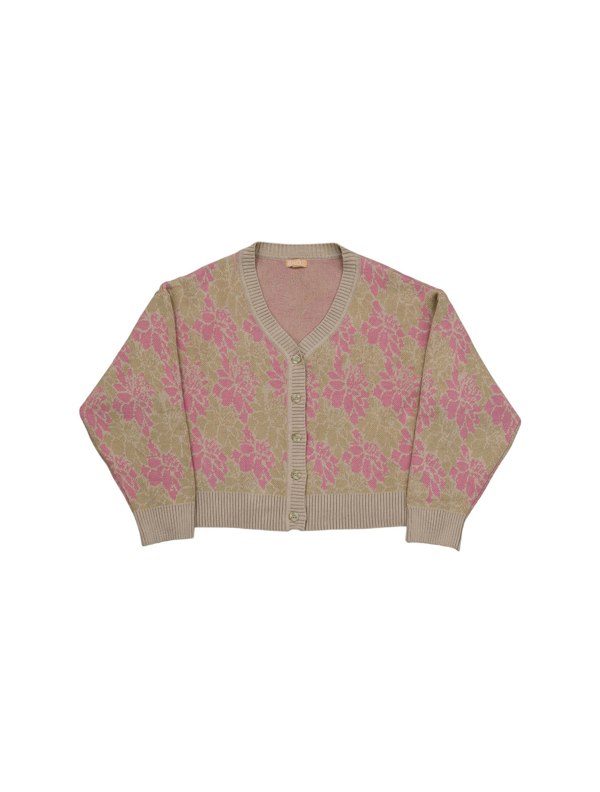 BALOU Floral Knit Cardigan