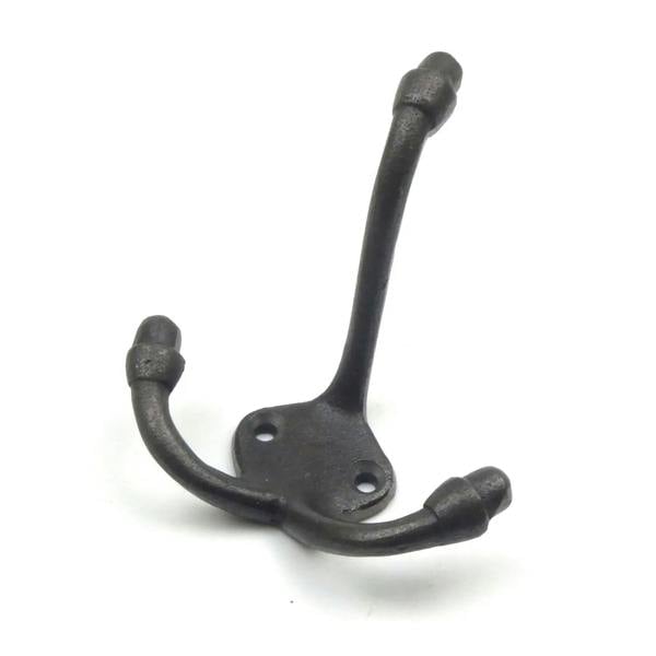 Antique Cast Iron Beaumont Triple Coat Hook 90mm - Pack of 5 Hooks