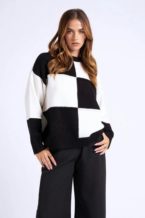 Urban Bliss Col Block Exposed Seam Jumper