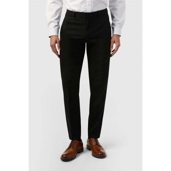 Limehaus Slim Fit Black Stretch Trousers