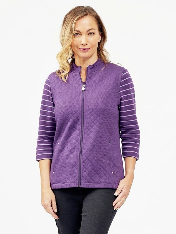 PennyPlain Lightweight Gilet - Mulberry