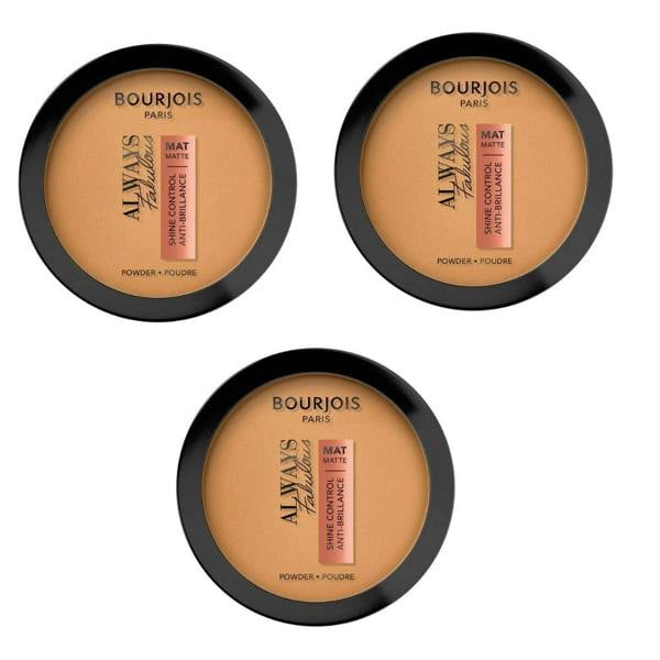 Bourjois Paris 3 x Bourjois Always Fabulous Shine Control Matte Powder 10g - 215 Golden Vanilla