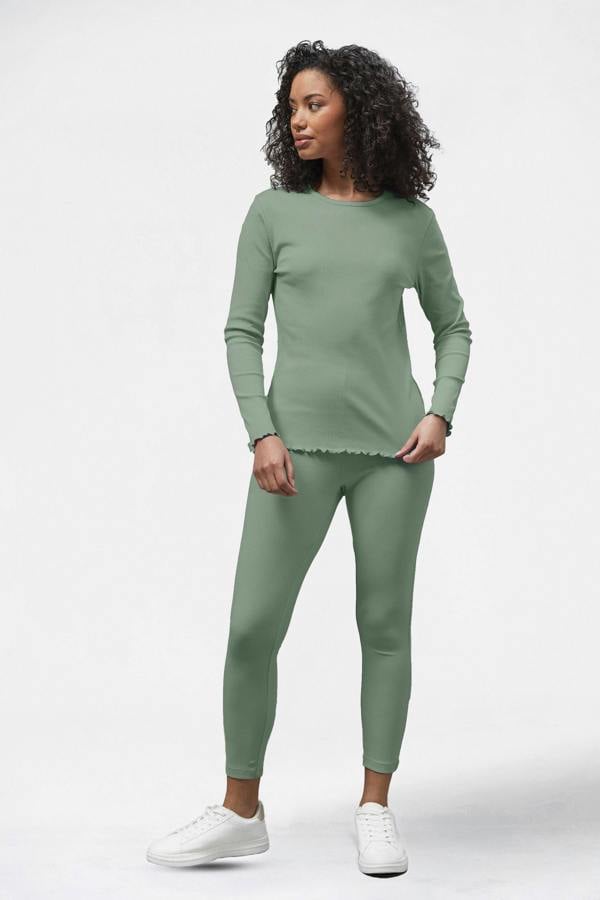 ENORSIA Lettuce Hem L/S T-shirt & Leggings Co-order Sets