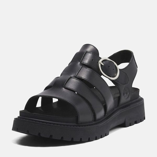 Timberland Clairemont Way Fisherman Leather Women's Sandals - Black