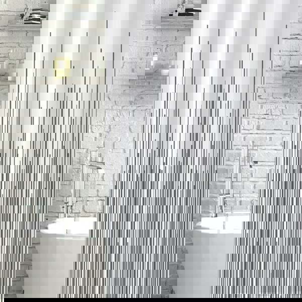 Showerdrape City White & Grey Shower Curtain