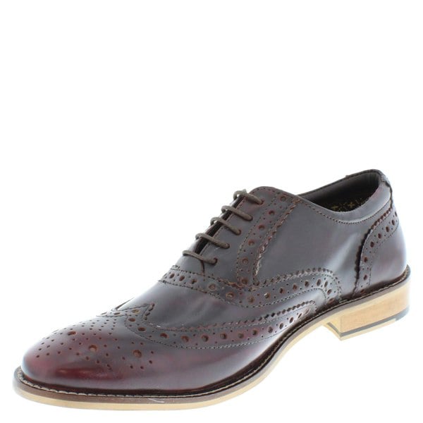 Herbert Frank Enfield Mens Leather Lace Up Wingtip Formal Gatsby Evening Brogue Shoes