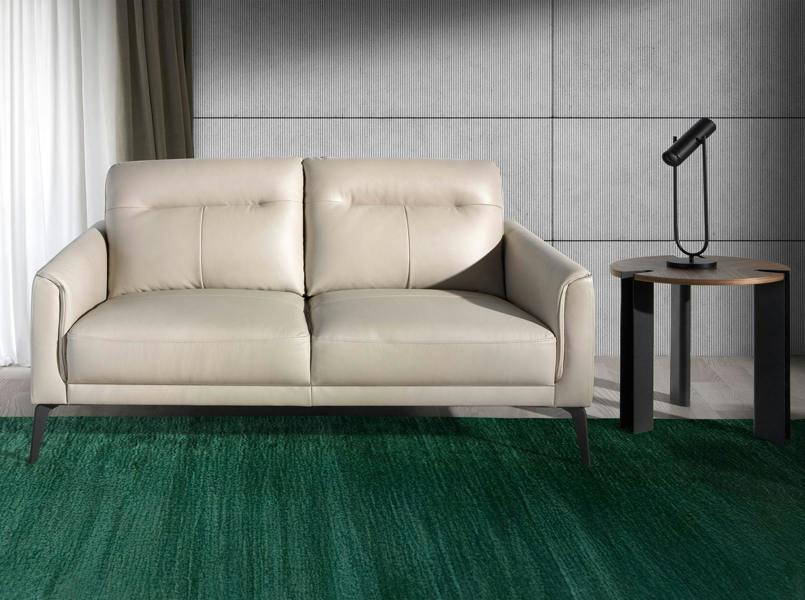 Angel Cerdá Taupe grey leather sofa 6137/6138