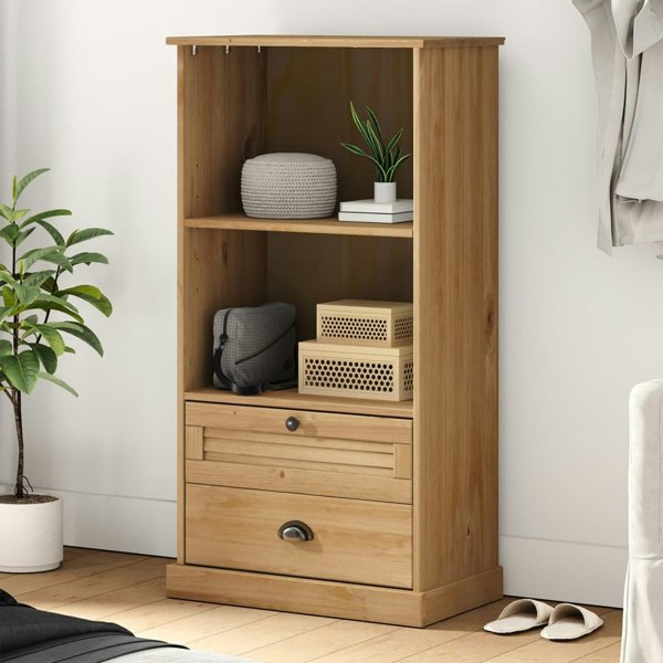 Berkfield Bookcase VIGO 60x35x114.5 cm Solid Wood Pine