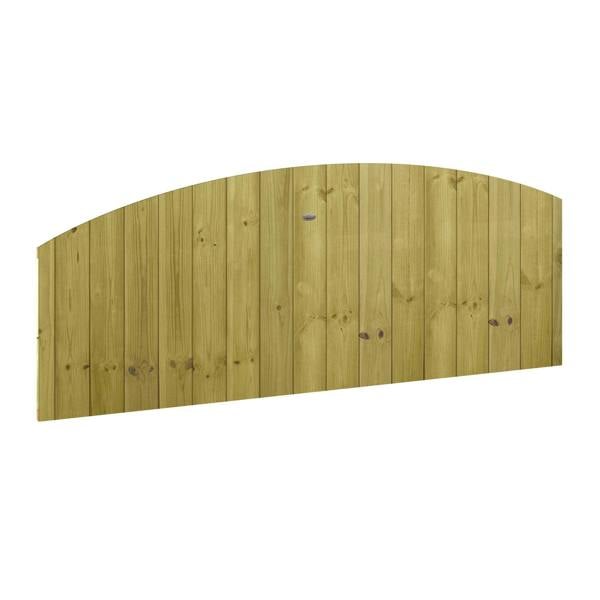3 pack fence panel dome top tongue & groove fully framed [w.6ft x h.2ft] 1