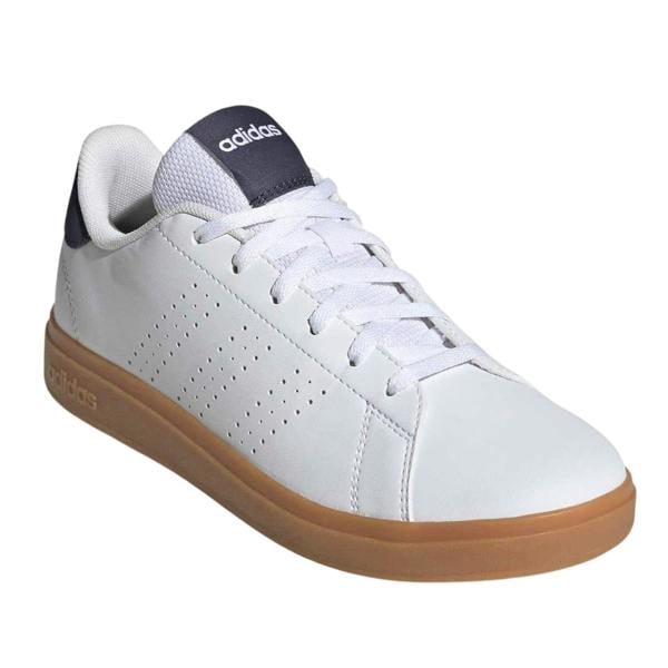 Adidas Childrens/Kids Advantage Flat Trainers - White/Navy/Gum - 