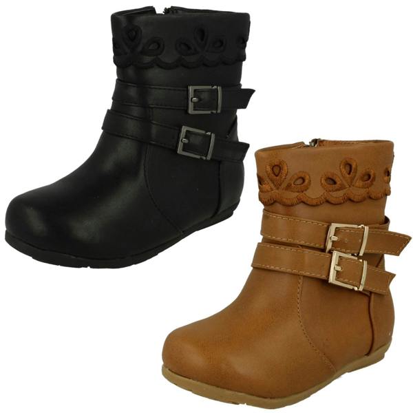 Spot On Girls Spot On Ankle Boots with Buckle Detail