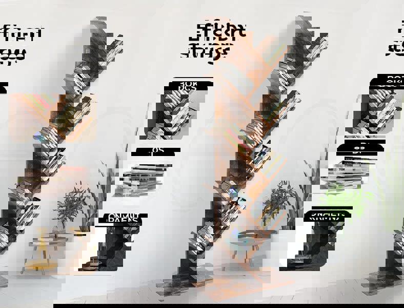 Levede Bookshelf Tree Bookcases Book Storage Wooden 8 Tier  Home Display Stand