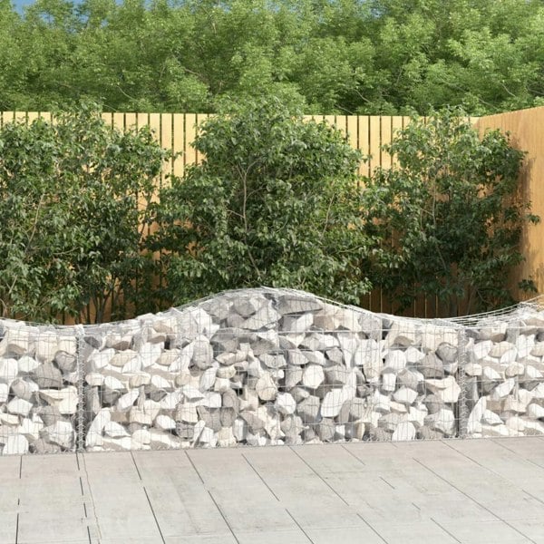 Berkfield Arched Gabion Baskets 12 pcs 200x50x60/80 cm Galvanised Iron