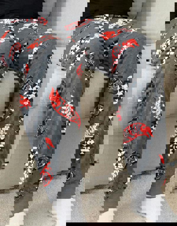 Hot Wheels Mens Black The Original Short Sleeve Long Leg Pyjama Set